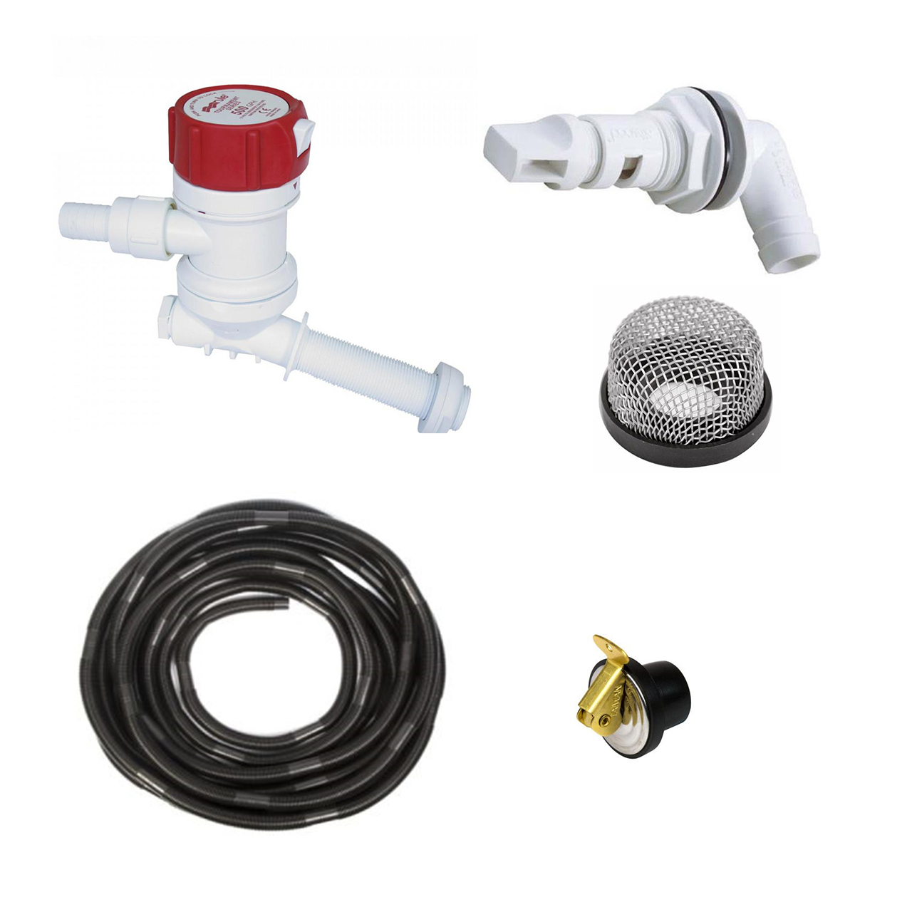 T-H MARINE LIVEWELL OVERFLOW PUSH-IN DRAIN TUBE - STRIAGHT - 18" - Touchard