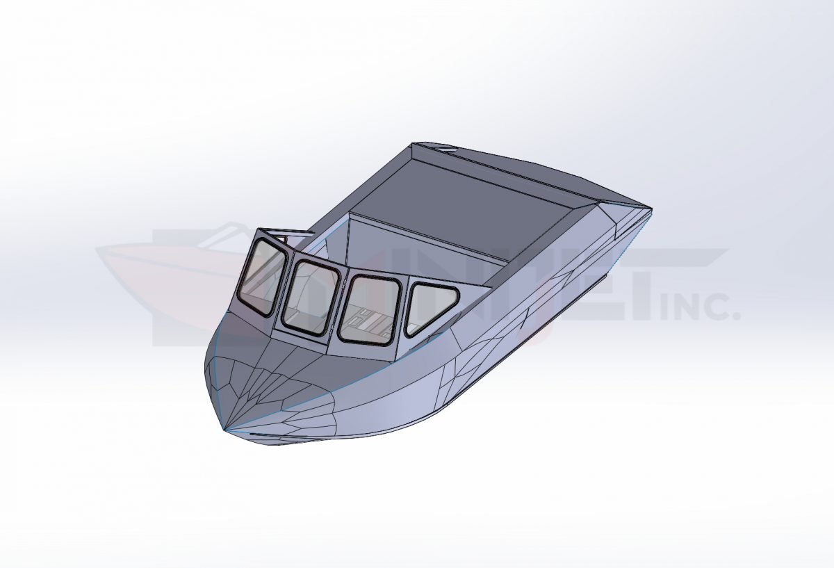 12ft 1.1 Complete Boat High Windscreen