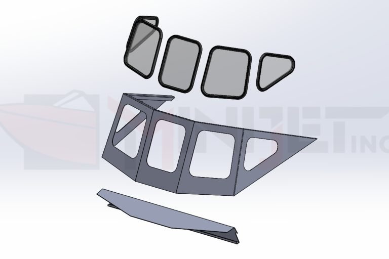 10ft 2.3 High Windscreen Exploded View
